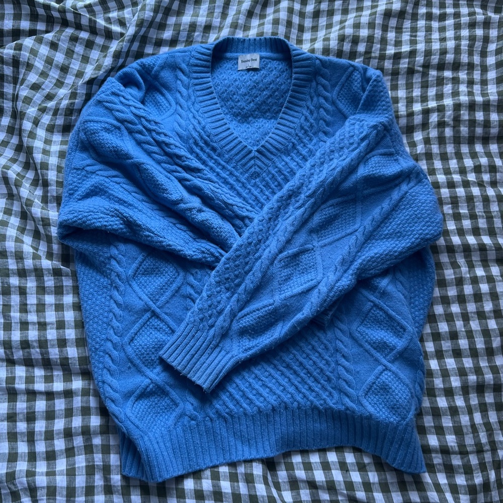 Sunday Best Aritzia Oversized Cable Knit Peggy Sweater